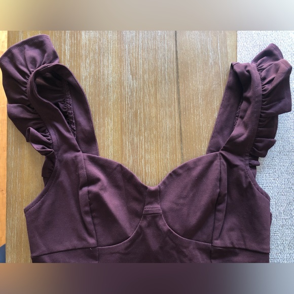 NWOT- Vici- Total Sweetheart Body con Dress- Wine Red (Size Small) - Picture 3 of 11